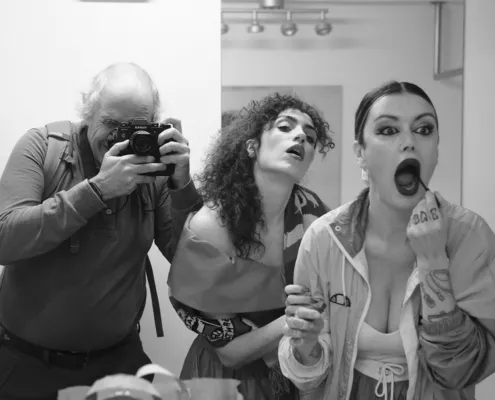 Pete Sánchez con Teresa Gareche y Silvina Magari